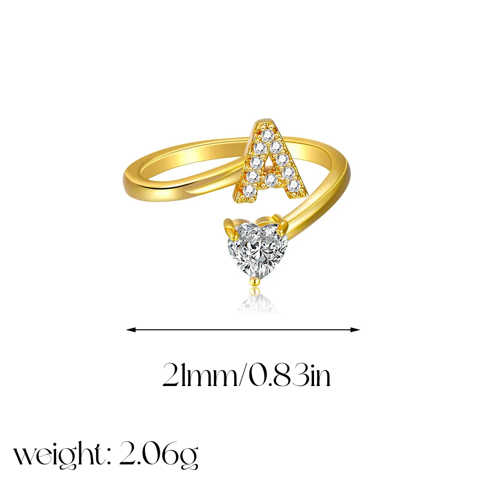 Heart Shaped Initial Ring