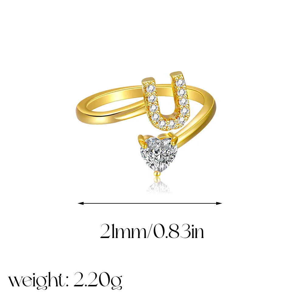 Heart Shaped Initial Ring