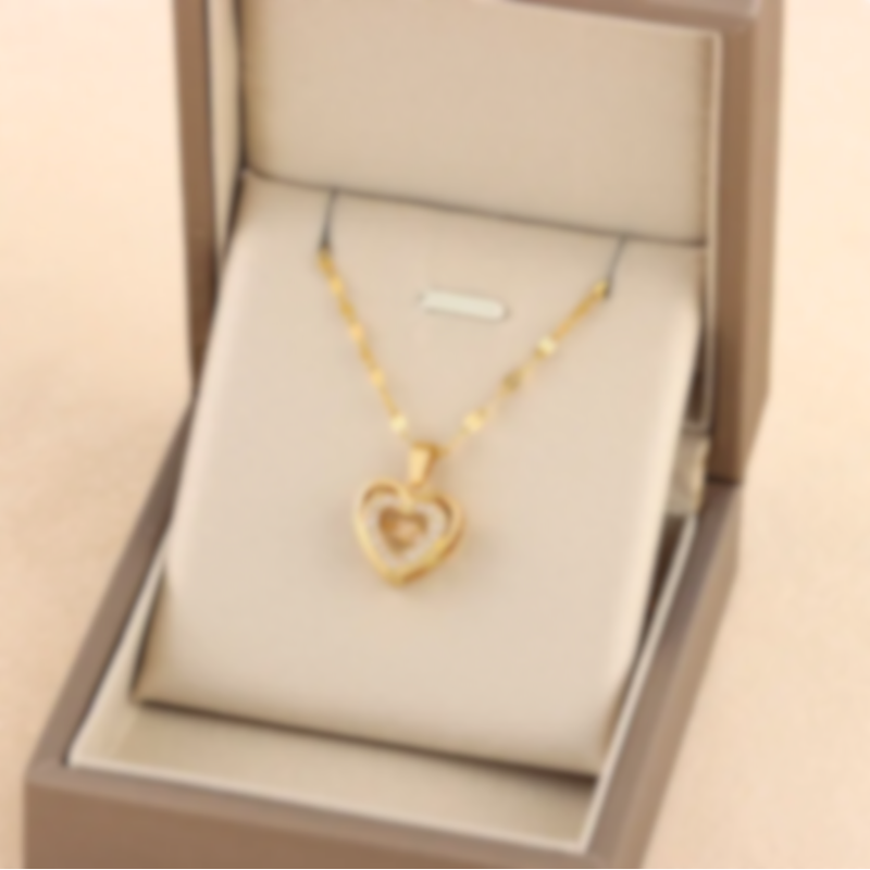 Dual Heart Sparkle Necklace