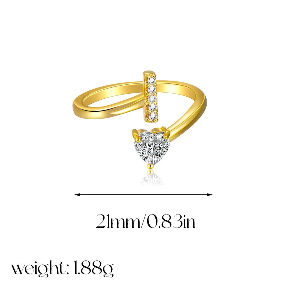 Heart Shaped Initial Ring