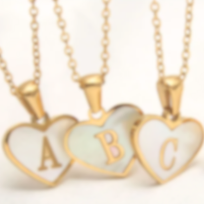 Initials of Love Heart Necklace